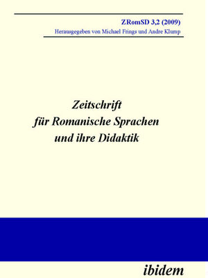 cover image of Zeitschrift für Romanische Sprachen und ihre Didaktik